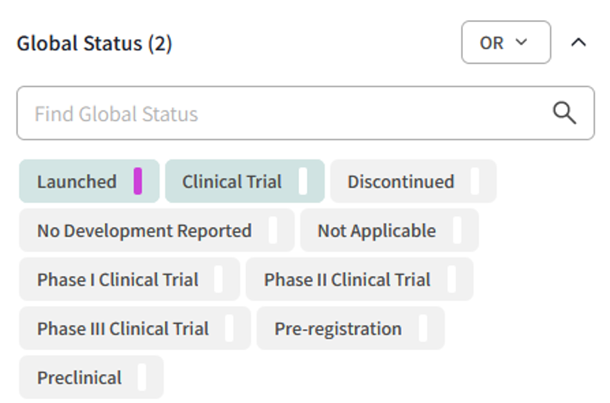 Citeline Drug Global Status Filter.png