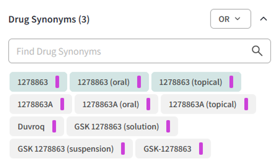 Citeline Drug Synonyms Filter.png