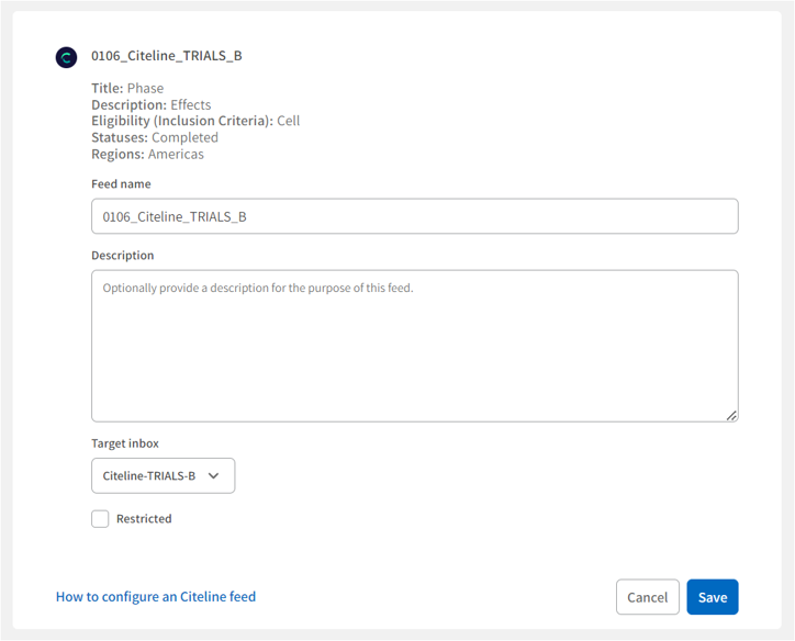 Citeline Trials Settings page.png