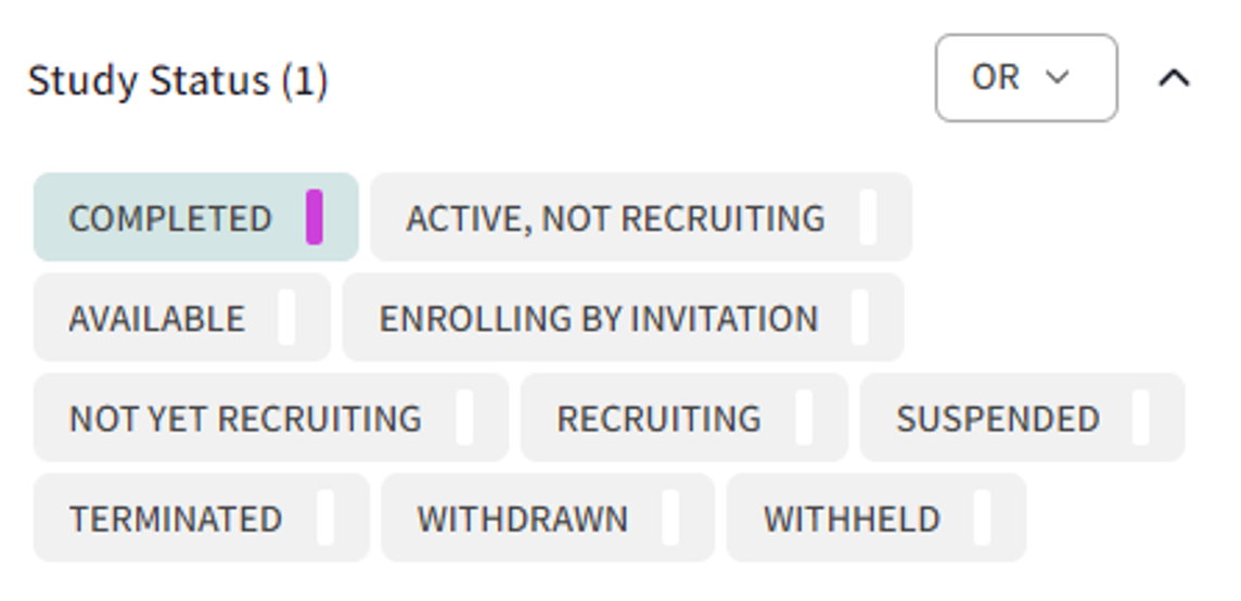 ClinicalTrials - Study Phases filter.png