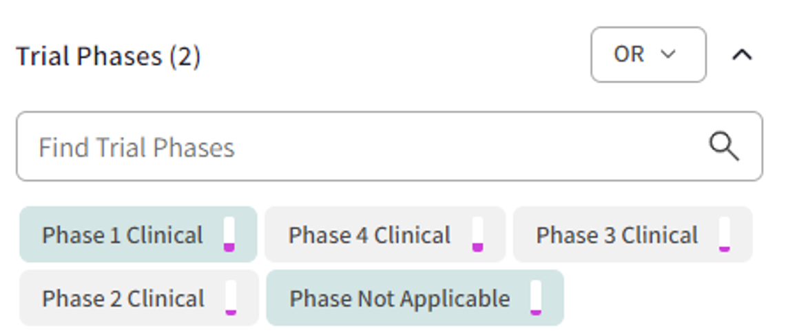Clarivate Trials Filter Trial Phases.png