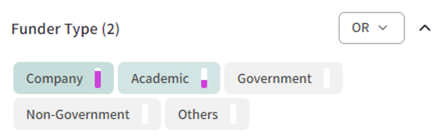 Clarivate Trials Filter Funder Type.png