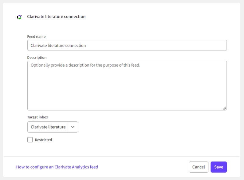 Clarivate Literature - Settings page.png